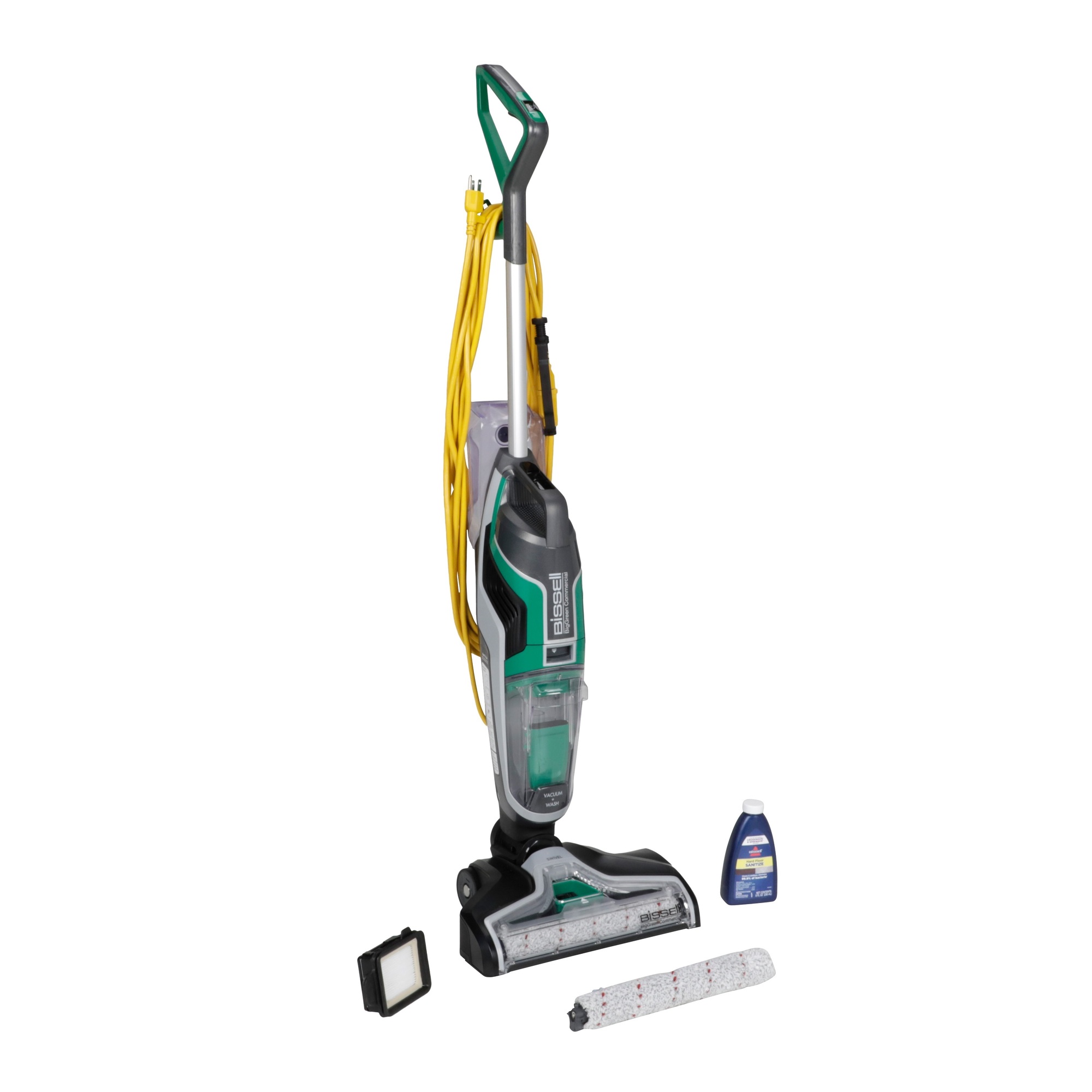 Bissell BigGreen Commercial, 13in. Floor Wash Scrubber / Vac Combo, Capacity 0.25 Gal, Model# BGFW13